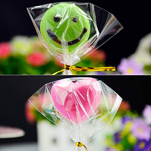 Augshy Cake Pop Bags,300Pcs Cellophane Treat Bag 3x5 Inches with Twist Ties - size: 3x5 Inches