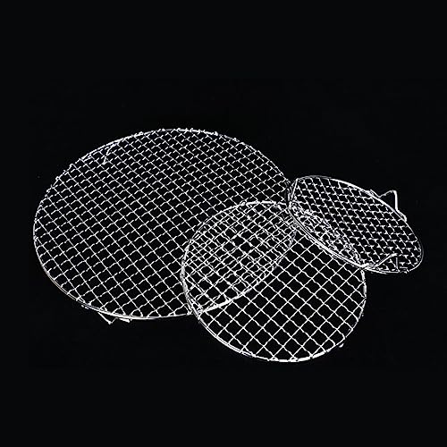 6.5 Inch Round Cooling Rack with Legs Stainless Steel Cross Wire Barbecue Grill Net for Air Fryer Instant Pot Pressure Cooker Canning - size: Dia 6.5"