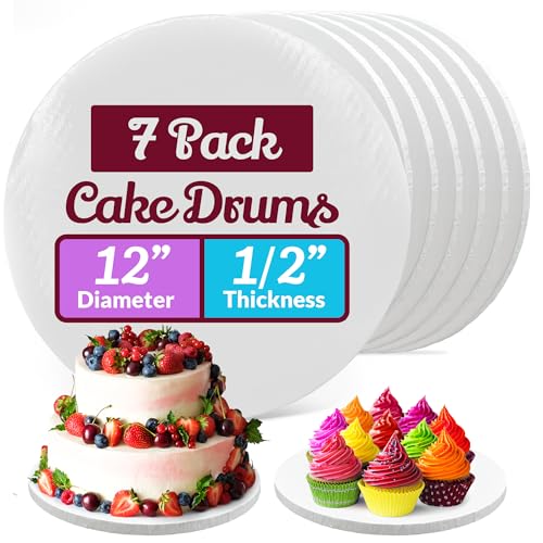 Reli. 12 Inch Cake Drums (7 Pack) | Greaseproof Boards, Cake Boards