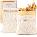 2-Pack Reusable Beeswax Bread Bags - color: Golden Wheat