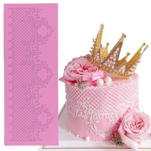 sugar edible heart Novelty Alcazar lace cake silicone Embossing Mat