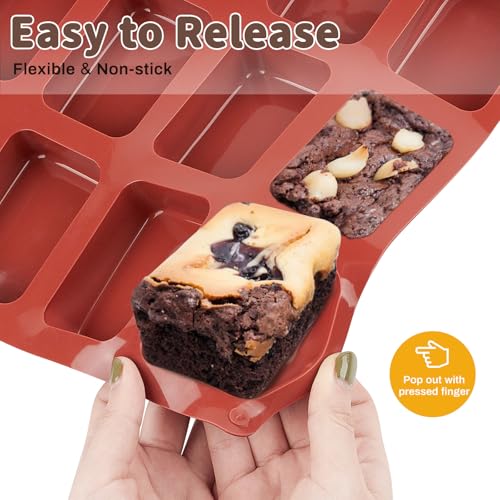 JOERSH Silicone Mini Loaf Pan, 2Pcs, 24-Cavity