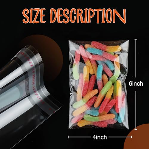 200Pcs Cookie Bags, Self Sealing Cellophane Bags 4x6 Inches, Resealable Treat Bags for Halloween, and Party Favors Bag. - color: 4x6 200Pcs