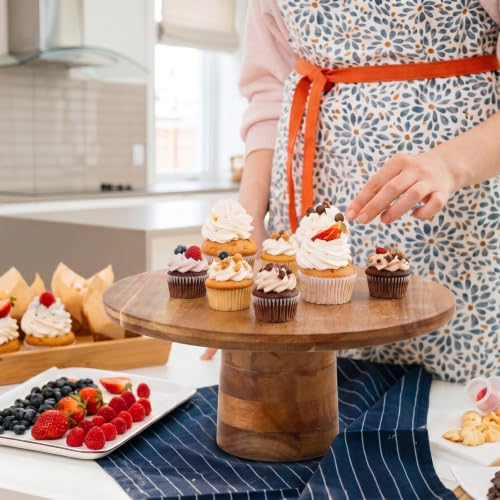 Willinglong 7 Pcs Wood Dessert Table Display Set for Wedding Baby Shower