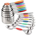 Measuring Cups and Spoons Set of 17 Double Sided Magnetic Measuring Spoons - color: Multicolor
