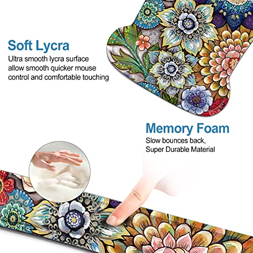 ToLuLu Keyboard Wrist Rest Mouse Pad Support, Ergonomic Mousepad fr Laptop - color: Lovely Flor