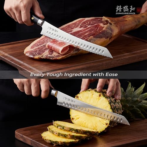 Bread Knife for Homemade Bread,Serrated Blade 8 in with Cover - size: 8"
