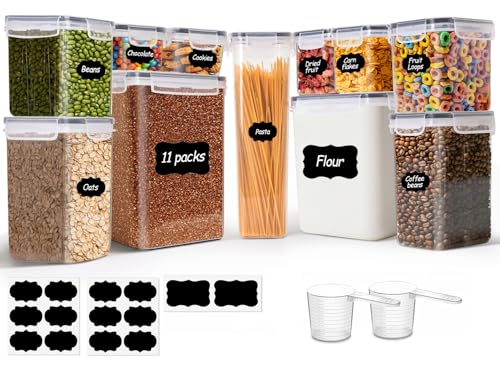 ComSaf Airtight Food Storage Containers with Lids 7size 11Pack, Stackable - size: 7 Size-Rectangle