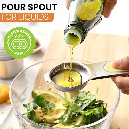 Spring Chef Magnetic Stainless Steel Measuring Cups Set of 7, Pastel - color: Pastel