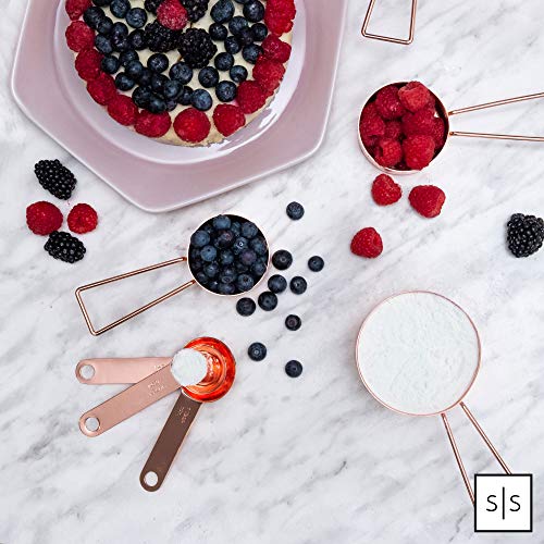 Styled Settings Copper Measuring Cups and Spoons Set, 8-Piece - color: Copper