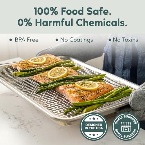 Aluminum Baking Sheet with Cooling Rack Set, 13''x18'' (Half Sheet Pan) - size: Half Sheet (Value Pack)