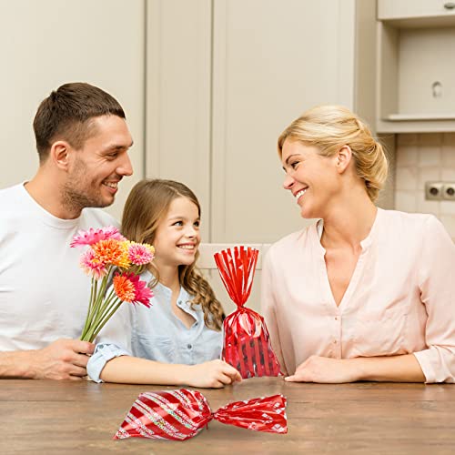 Aneco Red Cellophane Bags 100 Pack 10.6 x 5.1 Inch - color: Red