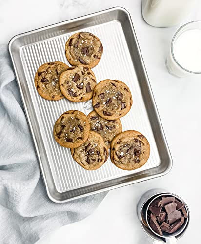 USA Pan Bakeware Nonstick Quarter Sheet Pan, Baking Sheet Aluminized Steel, Pan_Measures: 13 x 9.5 x 1 inches, Set of 1 (Pack of 6) - size: Set of 1 (Pack of 6), style: Quarter Sheet Pan