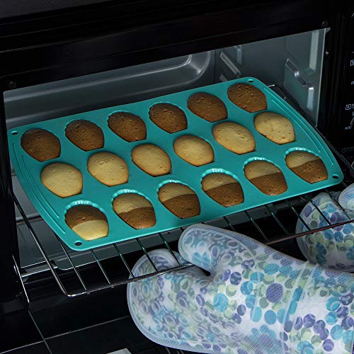 Webake Madeleine Pan 18 Cavity Silicone Madeleine Mold for Small Cake, Candy and Cookies - style: Madeleine