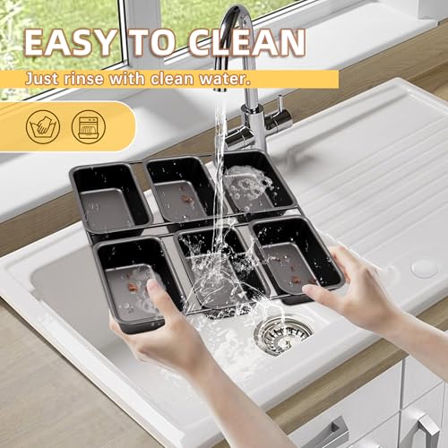 6-Cavity Mini Loaf Pan, Black - size: 6 Cavity Black