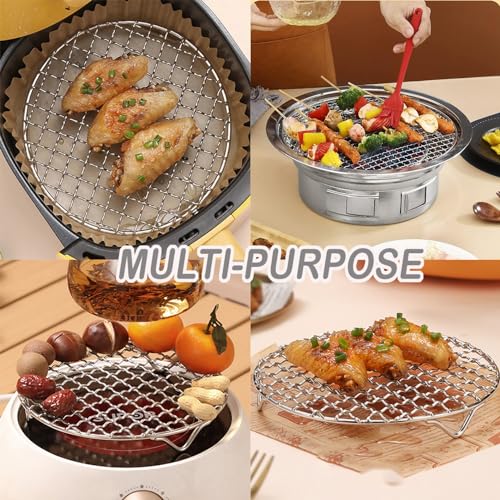 Comicfs Round Cooking Rack Dia 11", Baking Grill Wire Cooling Steaming Roasting Racks 304 Stainless Steel, Fits Air Fryer/Stockpot/Pressure Cooker/Round Cake Pan, Oven & Dishwasher Safe (28cm/11'') - size: 11 Inch Dia