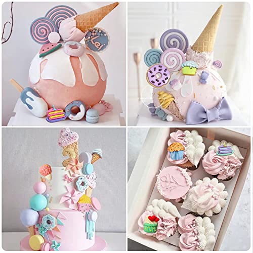 Mujiang Ice Cream Cones Silicone Mold Donut Fondant Molds Set Of 4 - color: Style B