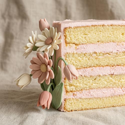 Flower Silicone Mold Daisy Tulip Flower Bouquet Fondant Molds - color: Style K