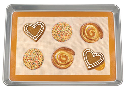 Mrs. Anderson’s Baking Non-Stick Silicone Half-Size Baking Mat and Sheet Pan Set, 13 x 18-Inch - style: 2-Piece Set