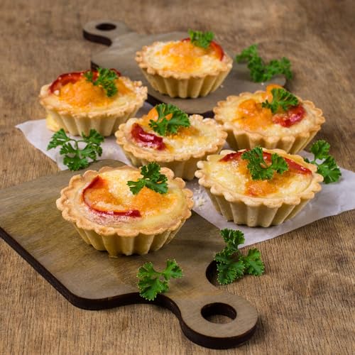 uxcell 20pcs Cupcake Mold, Stainless Steel Mini Cupcake Cake Pans Baking Tool for Cupcakes, Mini Cake, Desserts, Pudding, Flower Shape 2.8 x 0.8 inch