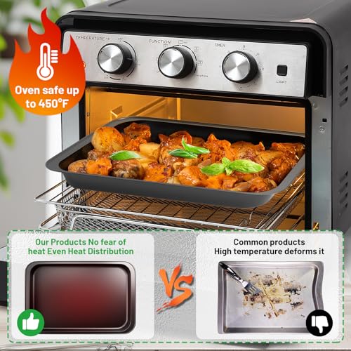 5-Piece Baking Pans Set, Nonstick Bakeware Sets, Black - color: Black