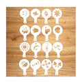 Nuwave Barista Coffee Art Stencils, 16-Piece Set, Flexible & Washable