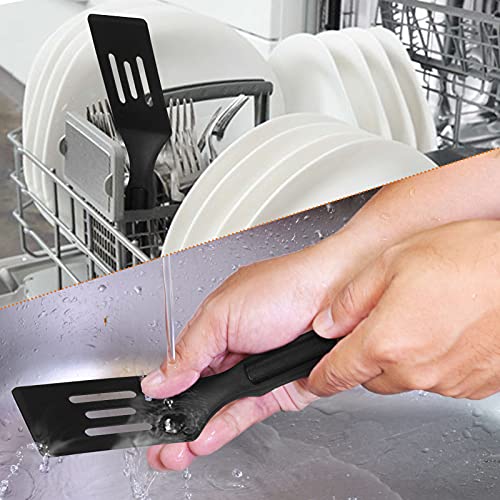 Professional Nylon Mini Spatula, Heat-Resistant Serving Spatula for Nonstick Pans, Small Turner for Brownies, Fried Eggs, Cakes, Lasagna or Cookie, Pie etc.