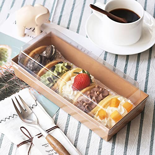 Ocmoiy Charcuterie Boxes with Clear Lids, 7.5x3.3 Inches, 50 Pack, Brown - color: Brown