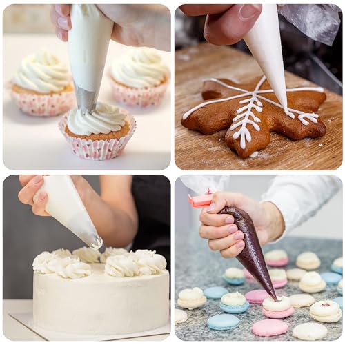 LotFancy 500Pcs Piping Bags 10 Inch, Tipless Piping Bags for Royal Icing - size: 10 Inch (Pack of 500)