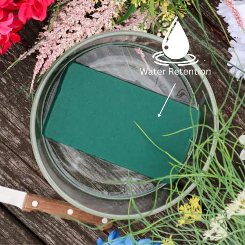 FLOFARE Pack of 3 Floral Foam Blocks Each (6"L x 3"W x 1.75"H) Green Wet & Dry Flower Foam for Fresh & Artificial Flower Arrangement, Plant Foam, Florist Supplies for DIYs, Arts, Crafts & Weddings - size: Pack of 3