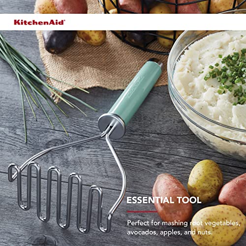 KitchenAid Gourmet Stainless Steel Wire Masher, 10.24-Inch, Aqua Sky - color: Aqua Sky, style: Classic Handle