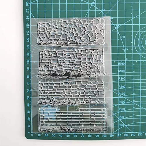 4 Different Brick Background Clear Stamp for Card Making Decoration and Scrapbooking 11x16cm