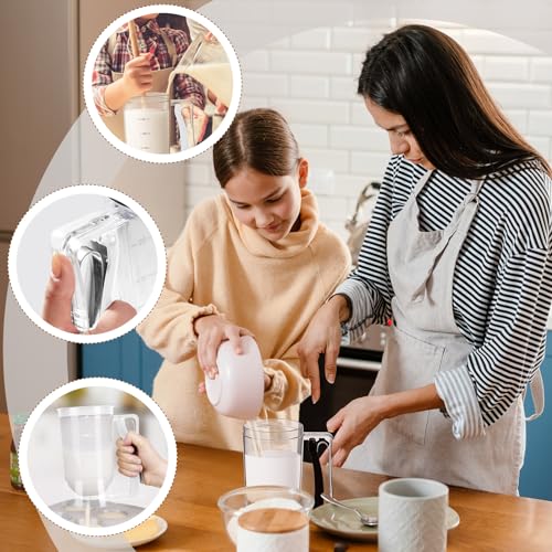 FillTouch 2 Pcs Handheld Batter Dispenser Squeeze Handle 4 Cups, White - color: White