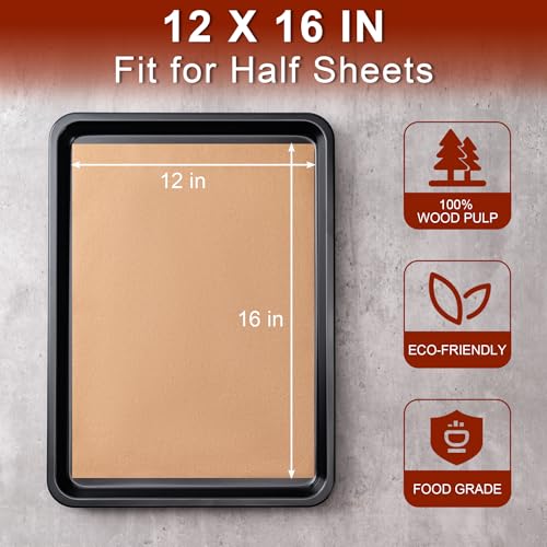 200Pcs Parchment Paper,12x16 In Non-Stick Precut Parchment Paper Sheets - size: 12x16-200PCS