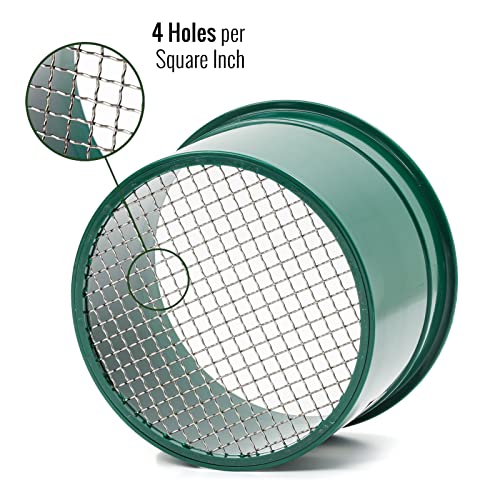 ASR Outdoor 4 Mesh Gold Panning Sifting Classifier Screen Mini 6 Inch - size: 4 Holes per Square Inch
