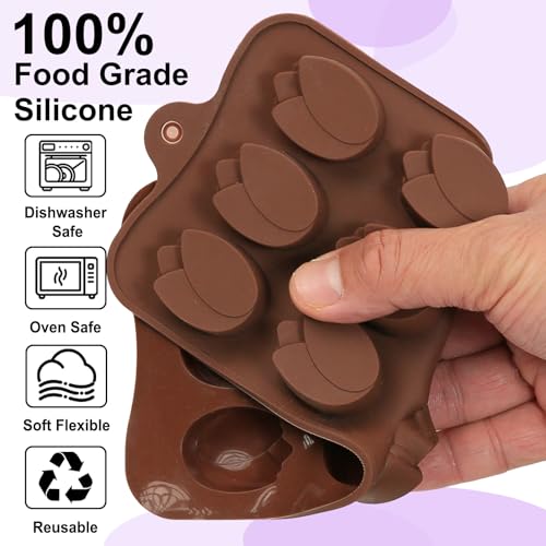 Mini Flower Chocolate Molds, 2 Pcs Silicone Molds with Tulip Shapes for Making Chocolate/Candy/Gummy/Jelly, Food Grade Candy Mold with 12 Cavities Mini Tulips for Fruit Snacks - color: Tulip