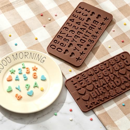 2 Pack Mold Mini Chocolate Mold, Non-Stick Food Reusable, for Jelly, Ice cube, Candy, Chocolate,candle, Soap Making Supplies (Brown) - color: Brown