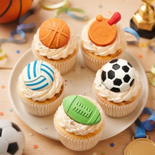 6-Cavity Soccer, Volleyball Shaped Silicone Mold for Chocolate, Candy - color: Pink-XY033
