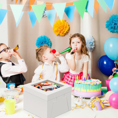 WINKIO Cake Boxes 12 inch, Cake Carrier Holder, Storage Transport Container - size: 12×12×10