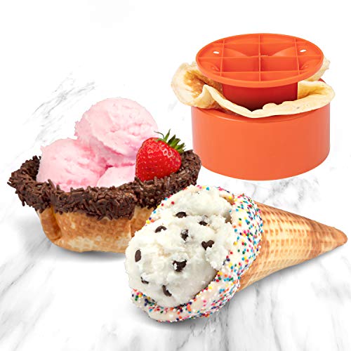 MasterChef Waffle Cone and Bowl Maker- Includes Shaper Roller & Bowl Press