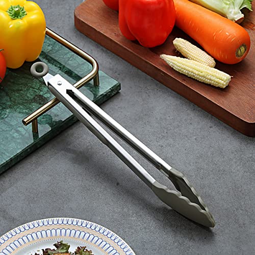 Berglander Cooking Tongs Heavy Duty Food Tongs For Cooking With Silicone Tips, Kitchen Tongs, Grill Tongs, Dishwasher Safe, Easy to Clean - style: i. Cooking Tong