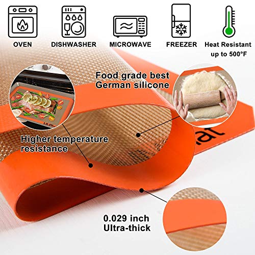 Best German Silicone Baking Mat, Half Sheet Baking Mat for Oven - color: Standard Baking Mat, size: 16.5"L x 11.6"W