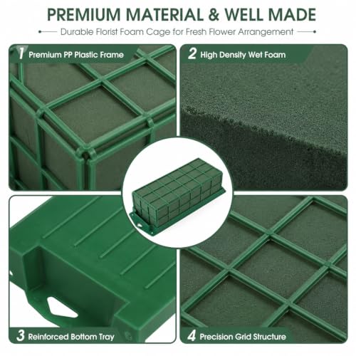 8PCs Floral Foam Cage, Green