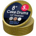 Round Cake Drum Board, Gold Foil, 8 Inch, 1/2" Thick, 5 Pack - color: Gold, size: 8"