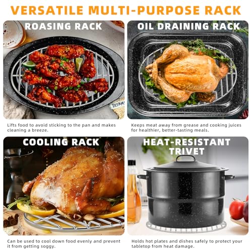 12.4" Oval Stainless Steel Roasting Rack/Cooling Rack