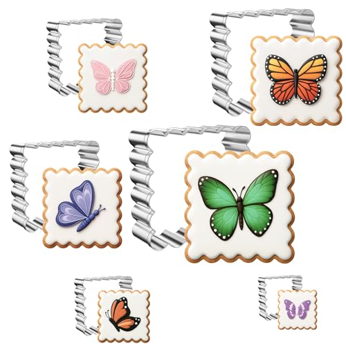 FUSOTO 6PCS Square Cookie Cutter Set - Square Shaped, 1.5-4 Inch - color: Square
