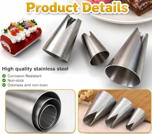 cake piping tips, Russian Piping Tips Set,V-shaped Wave Nozzles Piping Kit - DIY Icing Nozzle Tool for Cupcakes (V-shape) - color: V-shape