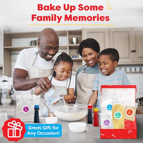 Baketivity Rainbow Bagel Kids Baking Kit with Pre-Measured Ingredients