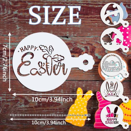 Easter Cookie Stencils 36 Reusable Egg Bunny Coffee Dessert Decor Templates - style: Easter Style