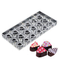Chocolate Transfer Sheet Mold Polycarbonate Chocolate Mold DIY Handmade Chocolate Magnetic Chocolate Mold Candy Mould Heart Shaped (19325) - size: Heart